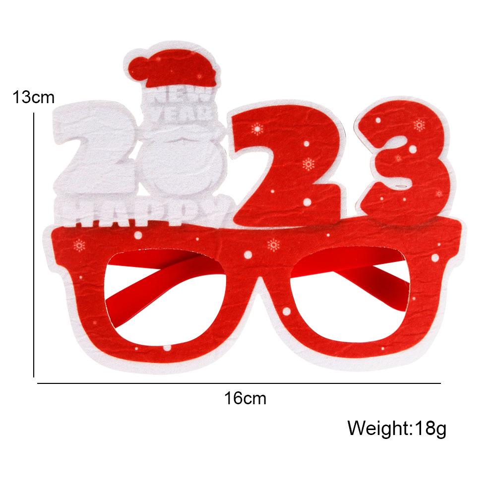 2023 Santa Snowman Glasses Christmas Decorations Christmas Glasses Frame Adult Kids Gift Christmas Xmas Decor New Year Noel