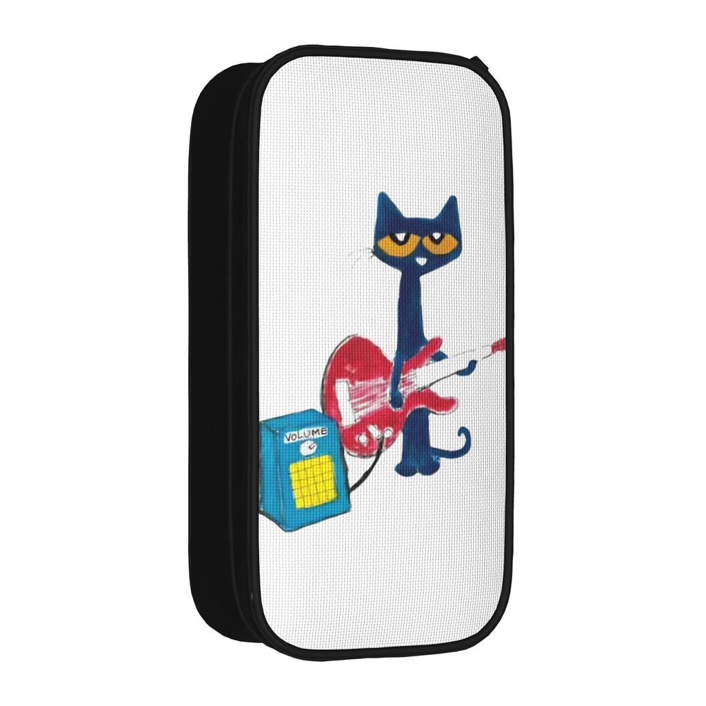 Petes the cat playing guitar Pencil Cases Creative Pen Pencil Bags Girls Boys Big Capacity School Supplies Pencilcases