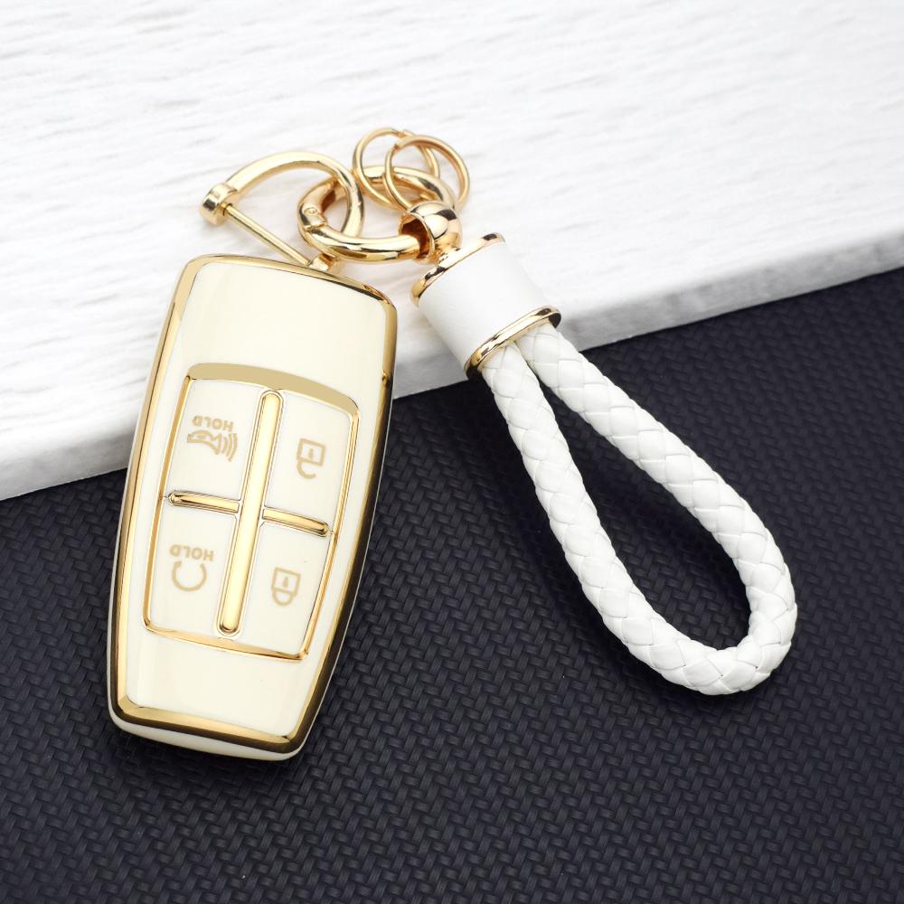 4/8 Buttons Soft TPU Car Key Case Cover for Hyundai Genesis G80 GV70 GV80 GV90 2020-2025 Key Fob Holder Keychain Accessories