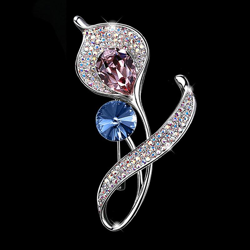 Coat brooch Women's high-end exquisite pin Big breasted flower star with the same anti-light suit and accessories