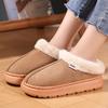 Cotton Shoes, Fleece and Thickened Shoes, Fashionable and Comfortable Ankle Boots, One-step Home Slippers