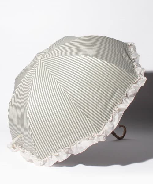 Pink Trick Folding UV Light Ruffle Gray Set Name Umbrella, Two-Tier, Foldable, Lightweight, Sun/Rain/Windproof, 50cm, Protection, 100% Blocking,