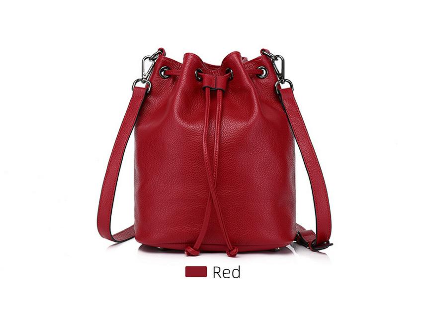 2024 Autumn-Winter Women's Fashion Drawstring Bucket Bag - Retro Single Shoulder Crossbody Commute Bag