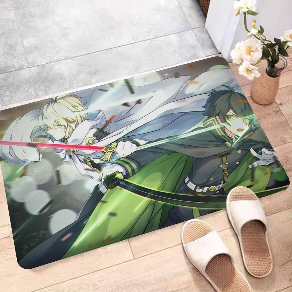 Japanese Seraph Of The End Bathroom Mat Anti-slip Absorb Water Long Strip Cushion Bedroon Mat Hotel Decor Mat
