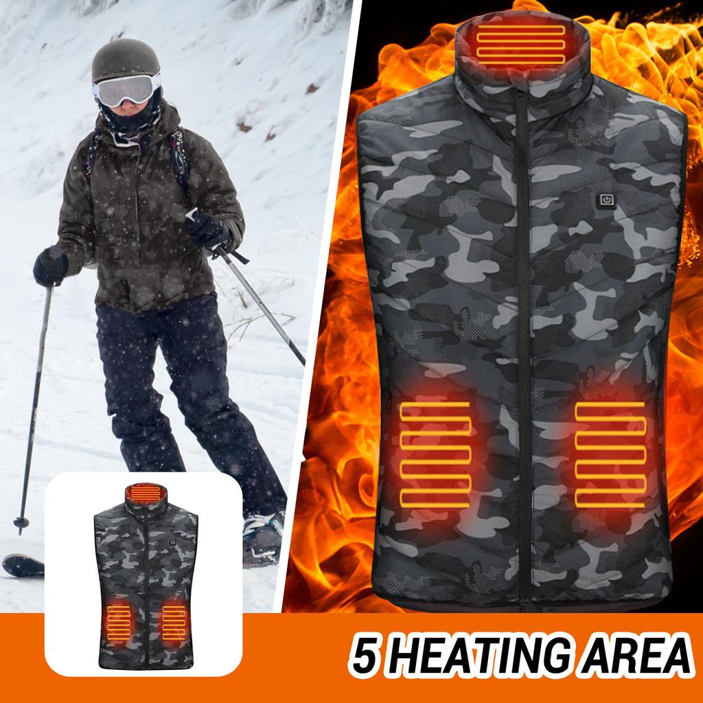 Outdoor Warm Clothing Heated For Riding Skiing Fishing Charging Via Heated Coat