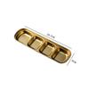 2pcs Stainless Steel Sauce Dish 4 Grids Divided Dipping Plates Seasoning Sauce Dip Bowl Vinegar Soy Spice Condiment Tray