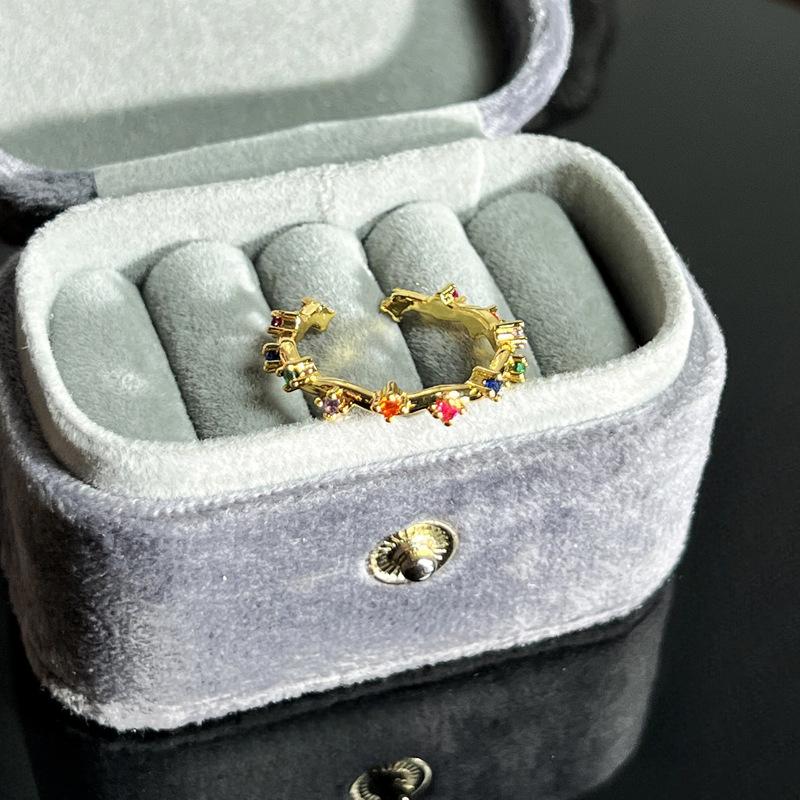 Caibao Series Open Ring Women'S Simple Fashion Niche Design Sweet Cool Light Luxury High-End Accessories