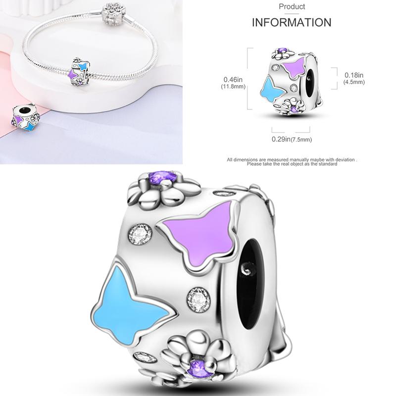 Copper Dragonfly Butterfly Pendant Charms Bead Fit Original Bracelet Bangle Women Jewelry Girl Making Beads