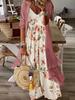 Abito estivo da donna con stampa per le vacanze, con bretelle, stile indiano, gonna svasata, set da due pezzi