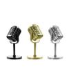 Simulation Props Retro Microphone Vintage Classic Style Dynamic Vocal Microphone Miniatures For Home Decoration Small Ornaments