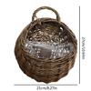 Panier à Fleurs en Osier Rotin Fait Main Suspendu au Mur Pour Jardin Plante Grimpante Pot Support de Plantes Décoration Intérieure Jardinière Murale