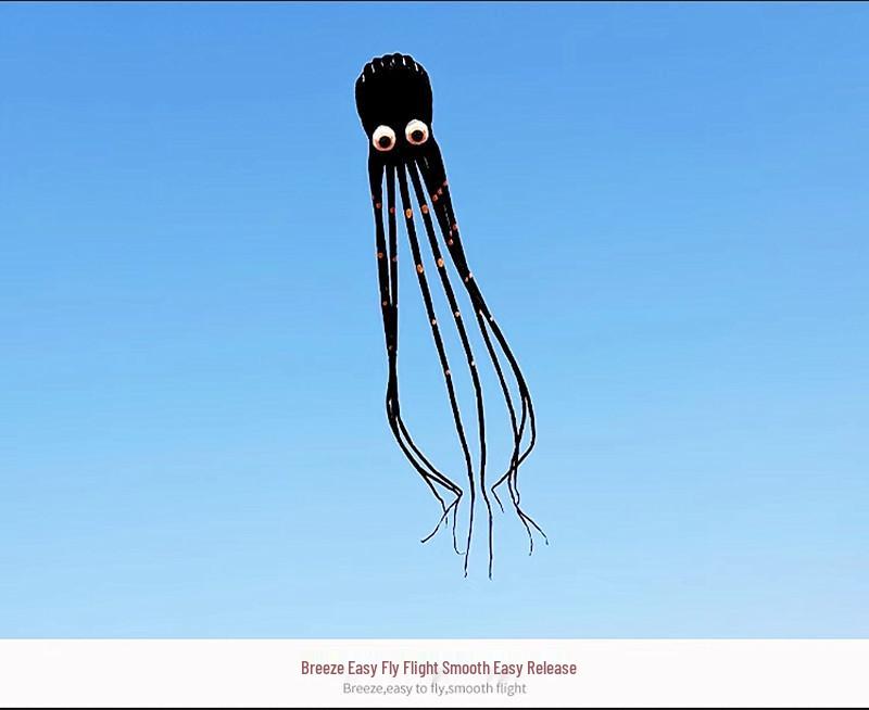15-Meter 3D Soft Octopus Kite - Large Cylinder Design