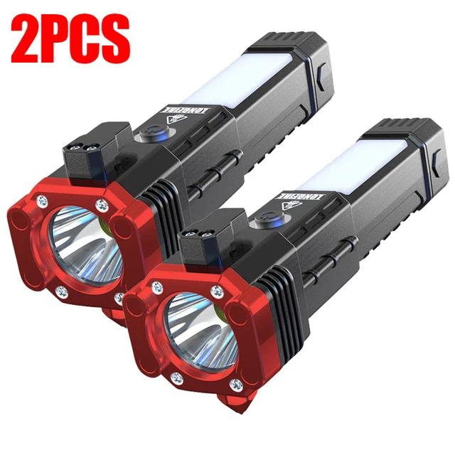 Multi-functional High-brightness Flashlight Car Safety Hammer Handheld Torch Usb Rechargeable Treasure Outdoor Home Searchlight