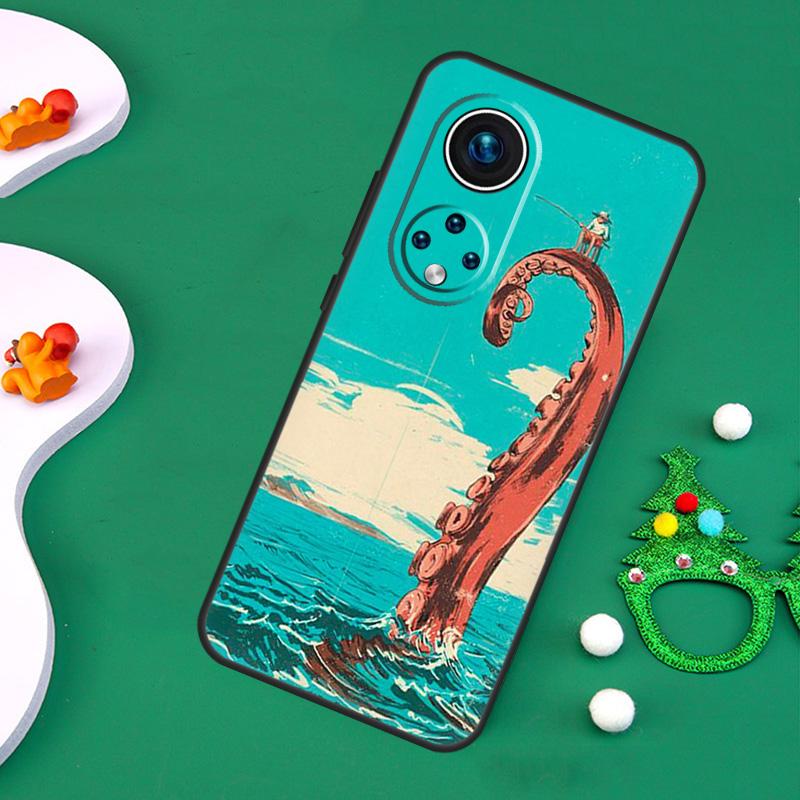Japanese Wave Art Case For Honor Magic 7 Pro 6 5 50 70 90 200 Lite X9b X9a X8a X8b X7a X6a X8 X9 X9c Cover