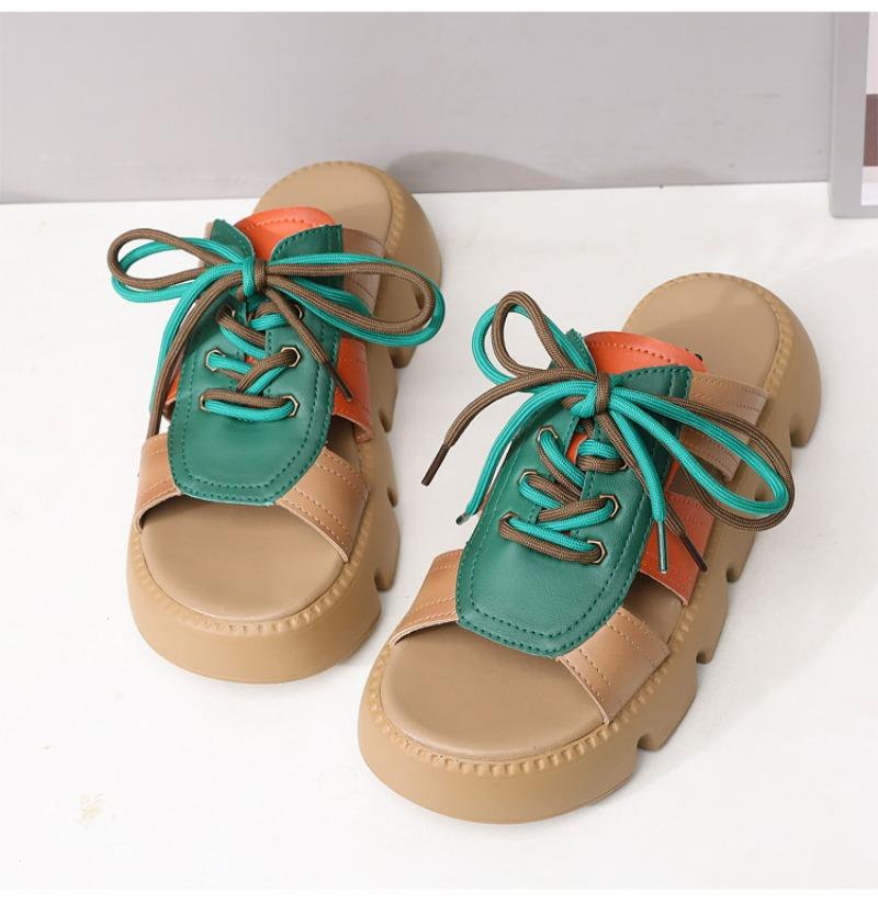 Women's Spring and Summer New Lightweight Casual Thick Soled Retro Beach Roman Sandals