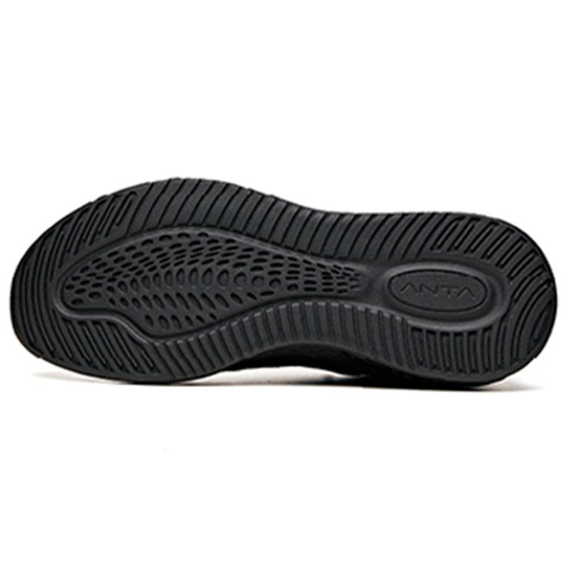 Anta Shock Absorbers With Slip Resistant And Abrasion Resistant Properties Low Top Running Shoes Men's Black Sneakers 912225537-4