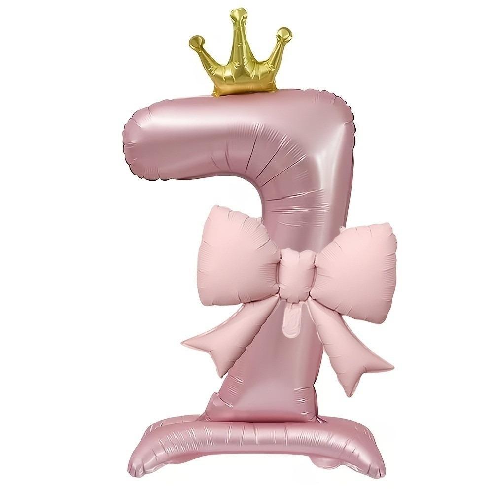 Crown Shape Standing Crown Balloons Pink Color 42 Inch Balloons Wedding Venue Decoration