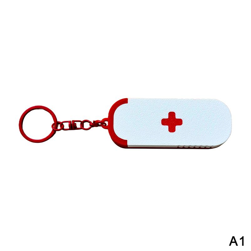 M-3 Compartment Sliding Pill Box With Keychain Sliding Lid Pill Holder Portable Travel Daily Medication Management