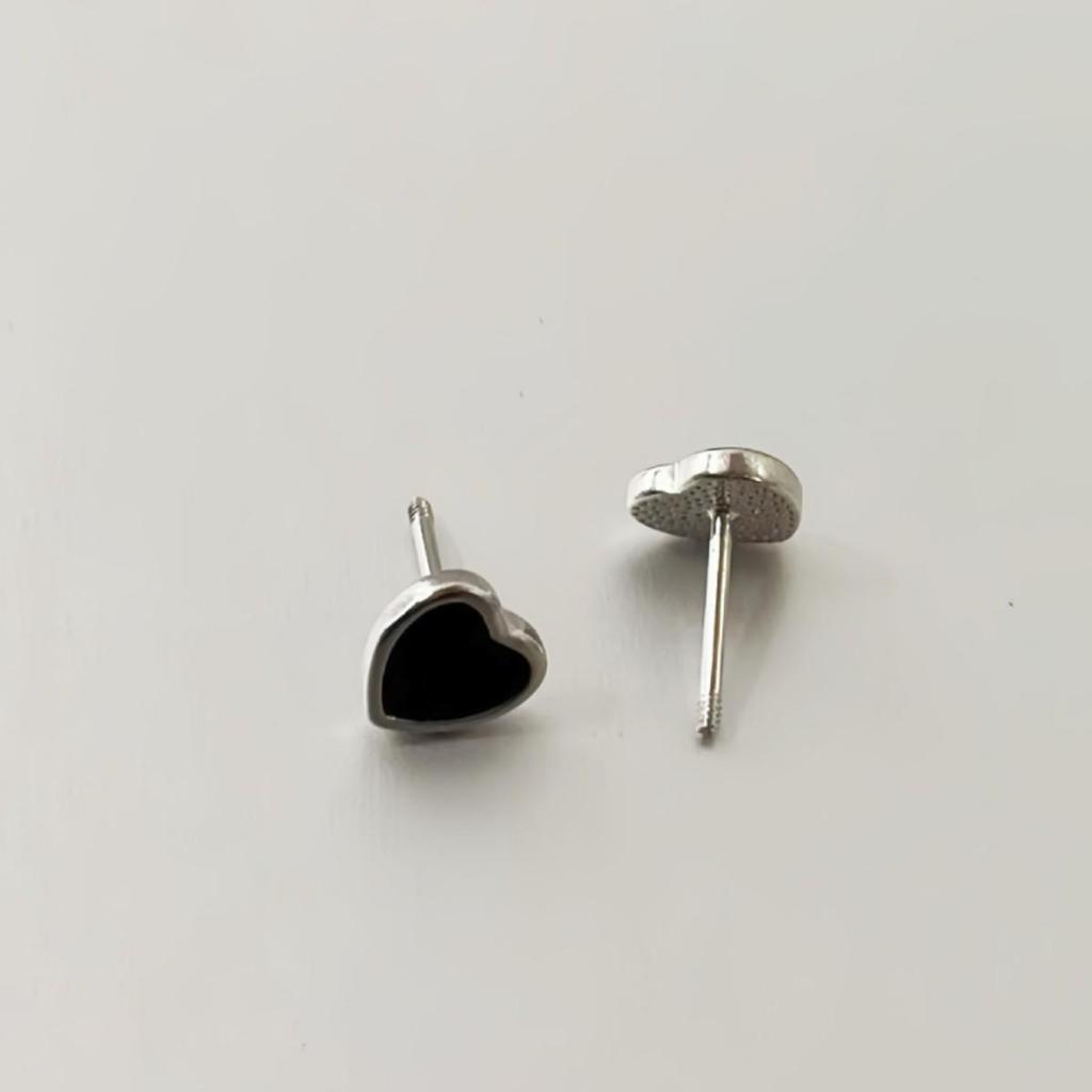 Elegant French Luxury Heart Resin Drip Earrings for Women - INS Style Retro Korean Design