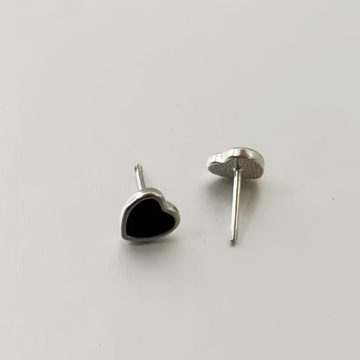 Elegant French Luxury Heart Resin Drip Earrings for Women - INS Style Retro Korean Design