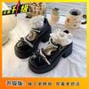 Internet Celebrities Platform Heightening Mary Jane Shoes 2025 Spring and Summer New Lace Bow Small Leather Shoes Pearl Single Shoes Women