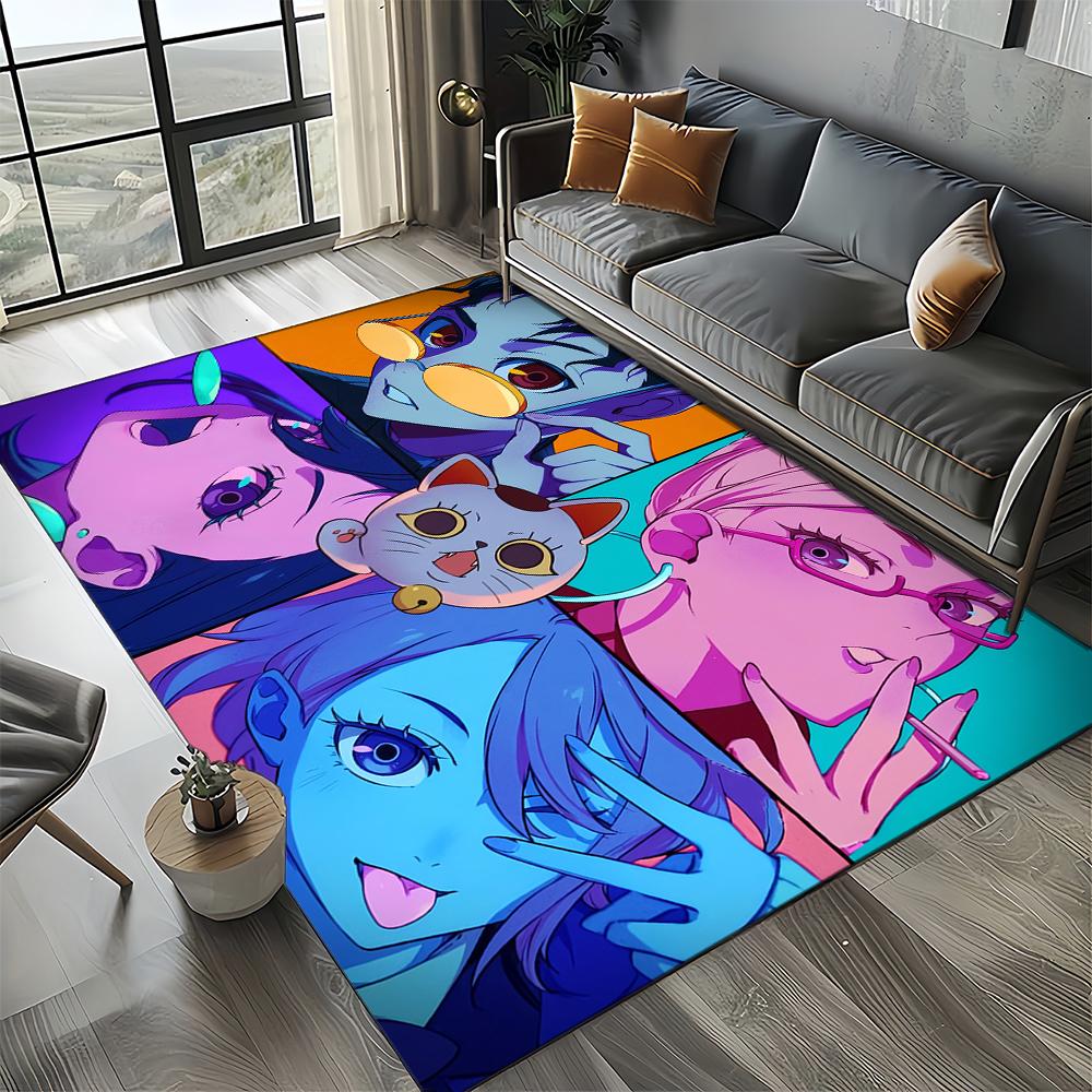 3D DAN DA DAN Anime Cartoon Teppich für Wohnzimmer Schlafzimmer Zuhause Sofa Dekoration, Kinder Spiel Rutschfeste Bodenmatte Geschenk