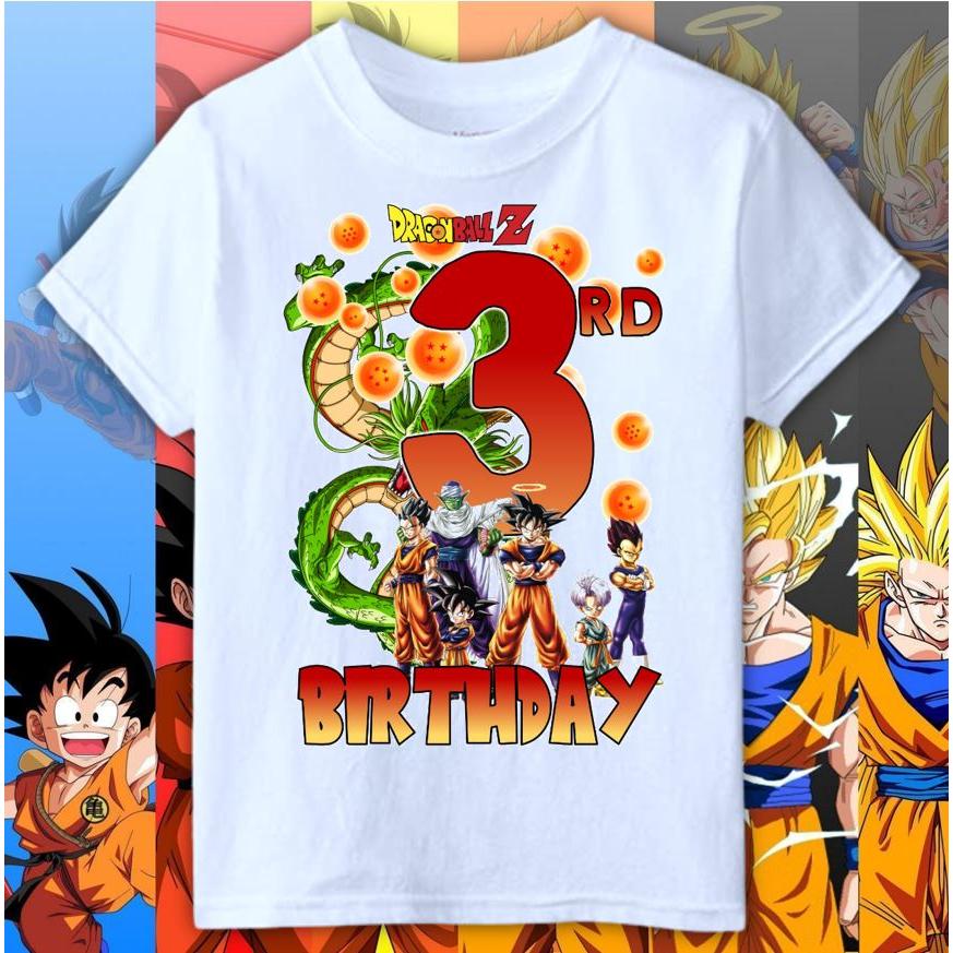 2026 Summer New Dragon Ball BIRTHDAY Kids Shirt Boy Girl Tshirt 012 Years Old Fashion Casual Y2K Shortsleeved Trendy Clothing