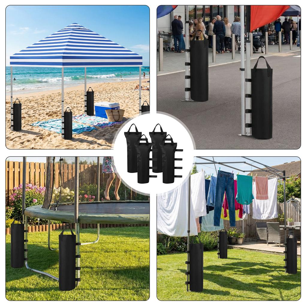 4pcs Canopy Weights Bag Leg Weight for Canopy Legs Extra Large Sand Bags for Weights, Pop Up Canopy Tent, Gazebo, Carport, RV A