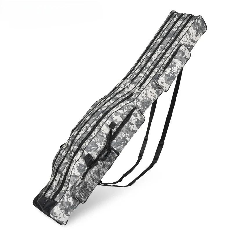 Three-Layer Foldable Big Belly Sea Fishing Bag 1.2M 1.5M Backpack Fishing Rod Bag