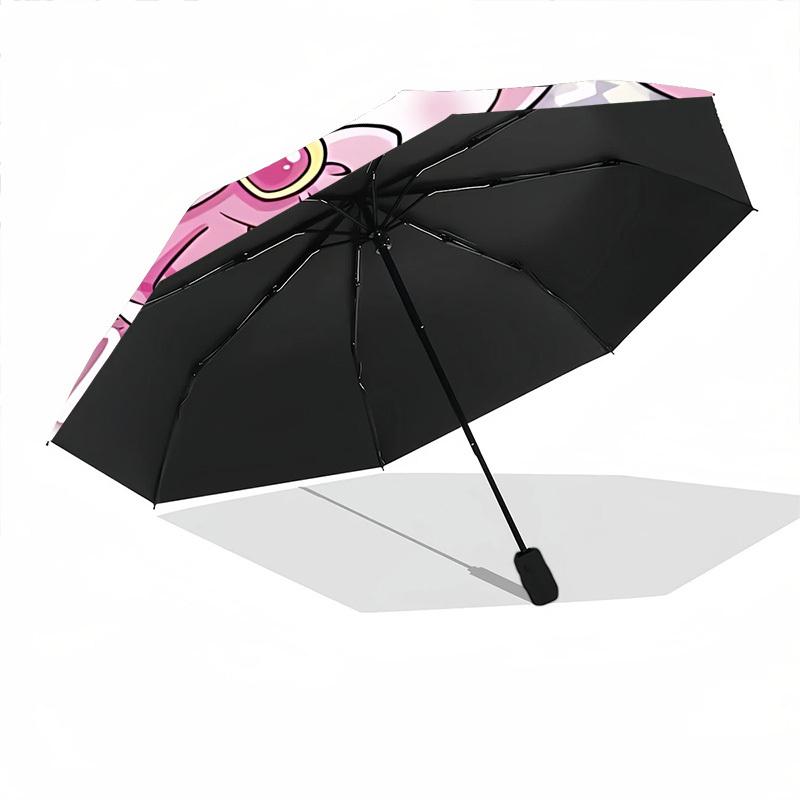 1pc My Melody Automatic Umbrella Durable Iron Frame & Plastic Handle, Gift for Men & Women, Sturdy Construction, Best for Christmas, Helloween, Playfu