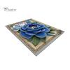 Absorbent Bath Mat Floor 3D Flower Pattern Bathroom Rug Highly Quick Door Friendly Dry Non-Slip Rubber Backing Kitchen Shower Laundry Room No Curl