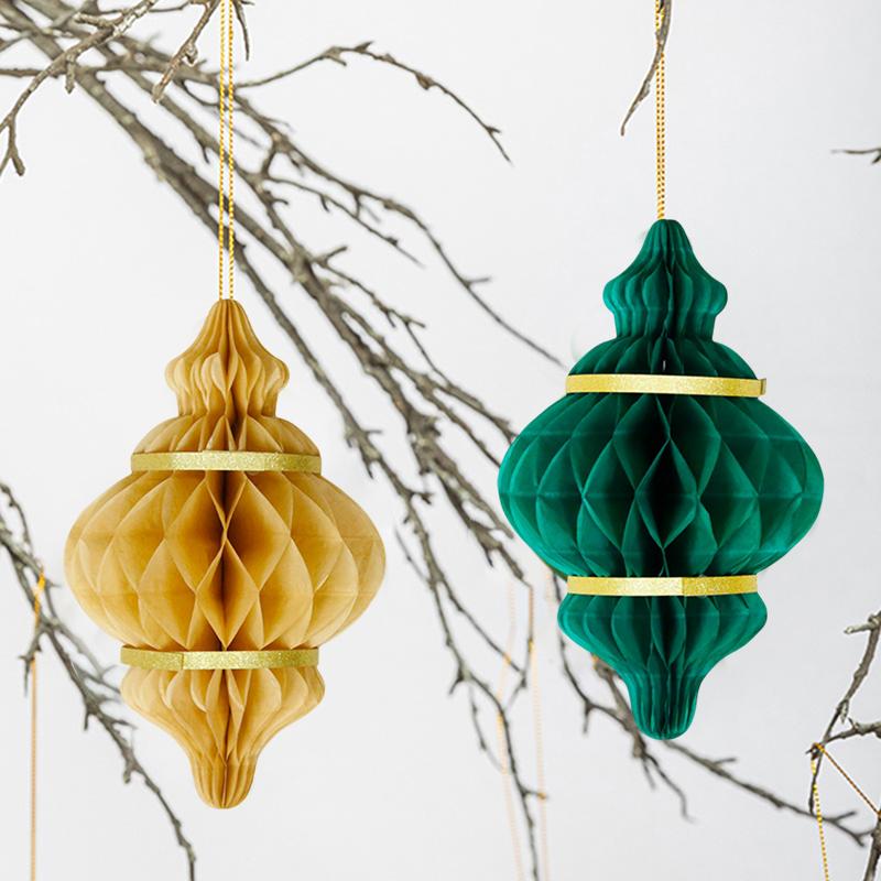 Ramadan 3D Honeycomb Hanging Decoration Eid Mubarak Paper Lantern Party Supplies Islam Muslim Wall Diy Party Decoration