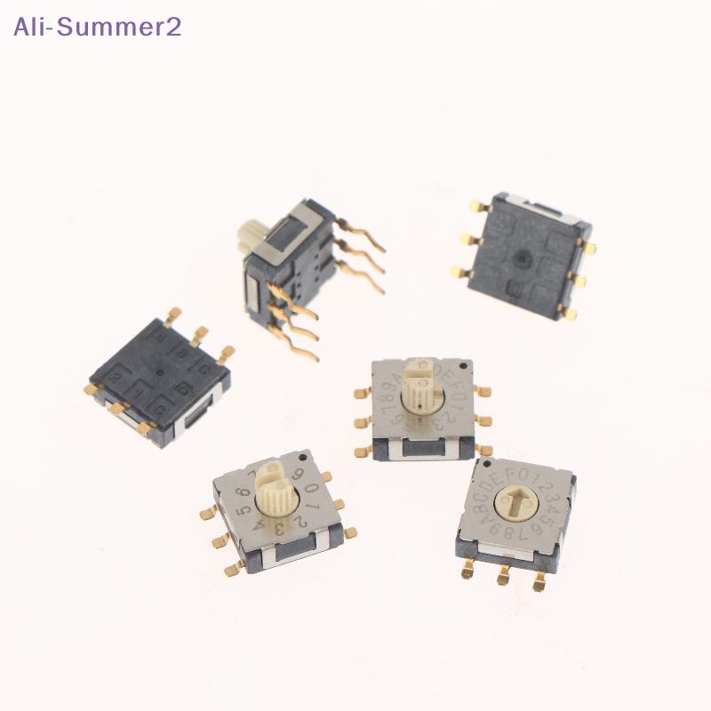 {Summer2} {Summer2} 2Pcs Mini Encoder Rotary Encoder Switch BCD8421 Multi Gear Band Knob Switch SMD Band Switch