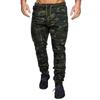 Pánské ležérní maskáčové tepláky Jogger Basic Ruched Kapsy na kalhoty Elastická v pase se stahovací šňůrkou Sportovní kalhoty