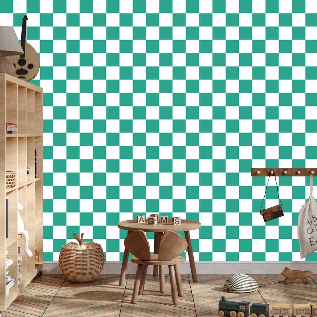 Checkerboard Wallpaper for Living Room and Bedroom 50x1000