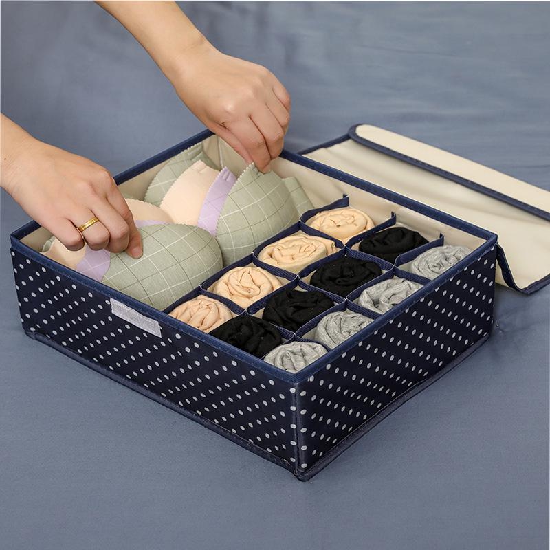 Three-in-One Underwear and Sock Organizer with Lid