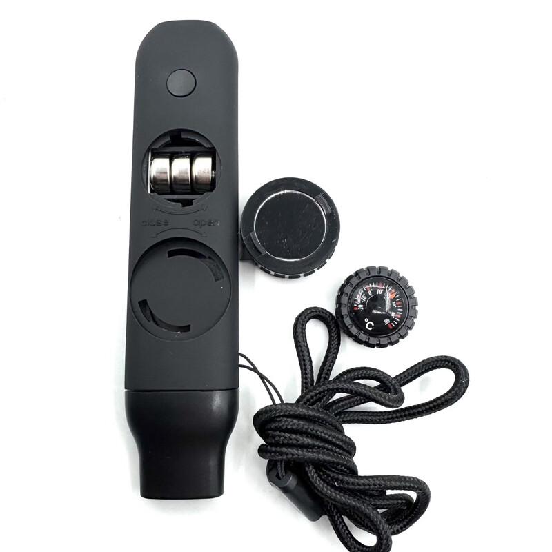 Brangdy 7-in-1 Survival Whistle with LED and Compass (4-Pack)