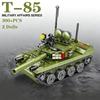 Military T-85 Main Battle Tank Vehicles Army Soldier Figures Building Blocks Kids Toys For Children Boy Gift