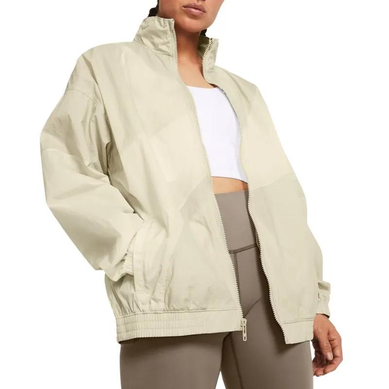 Under Armour Legacy Color Block Wasserdichte Trainingsjacke Damenjacke Khaki 1382762-289