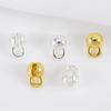 10pcs 20pcs 18K Gold Plated Brass Shell Ends Connector With Loop for Pearl Bracelet End Caps Buckle DIY Jewelry Making Component