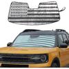 JWWY Windshield Sunshade Window Sun Shade for 2021-2025+ Ford Bronco Sport Accessories,Foldable Sun Shield Upgrade Reflective Polyester Cover Block