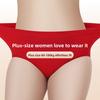 Plus Size Ladies High Waist and Belly No Mark Cotton Benming Year Wedding Red Briefs