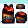 Stranger Things 3 Backpack Pencil Case Set For Daily Use With Nylon Material