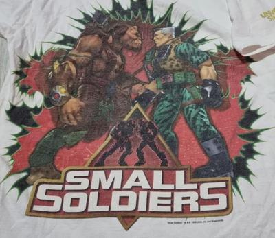 Small Soldiers Film Promo T-Shirt 1998 Herren Größe M weiß Archer Chip Hazard Unisex T-Shirt