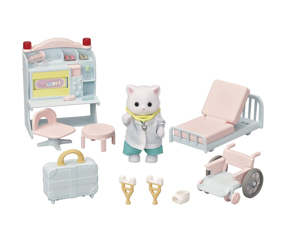 EPOCH Sylvanian Families Set Kind Doctor Doll/Furniture [Let's Shinsatsu! Set] H-17
