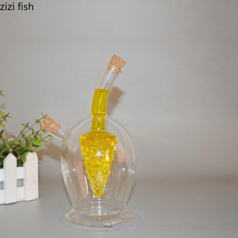 

Двойная стеклянная бутылка для специй Масленка для соевого соуса Горшок для уксуса Бутылки для приправ Бутылка уксуса Бутылки для соевого соуса Lecythus Инструмент для специй