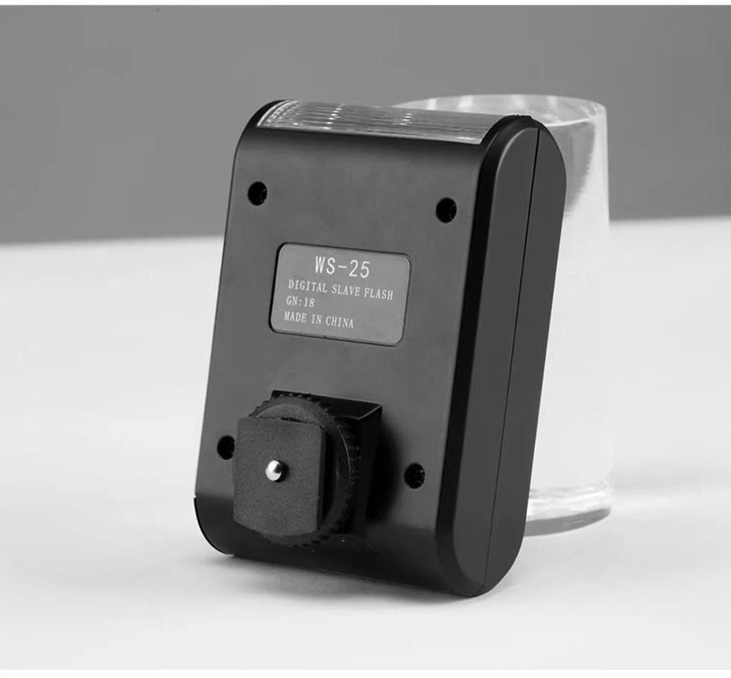 WS-25 Mini Flash Light: Hot Shoe Mount for Canon, Nikon, Sony Cameras