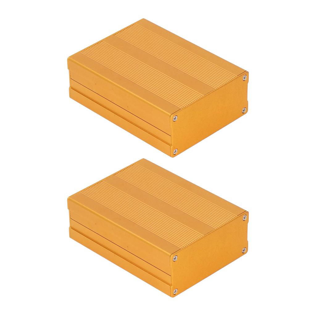 Electronic Project Box Split Type Surface Sandblasting Oxidation Aluminum Alloy Power Junction Case Golden