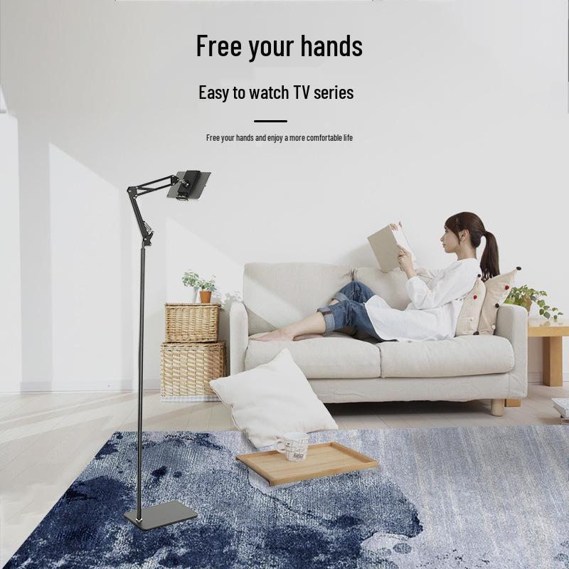 Adjustable 170cm Floor-Standing Phone & Tablet Cantilever Stand for Bedside or Sofa