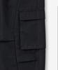 BLOND9 Single-Pleat Cargo Wide Utility Pants [Black]